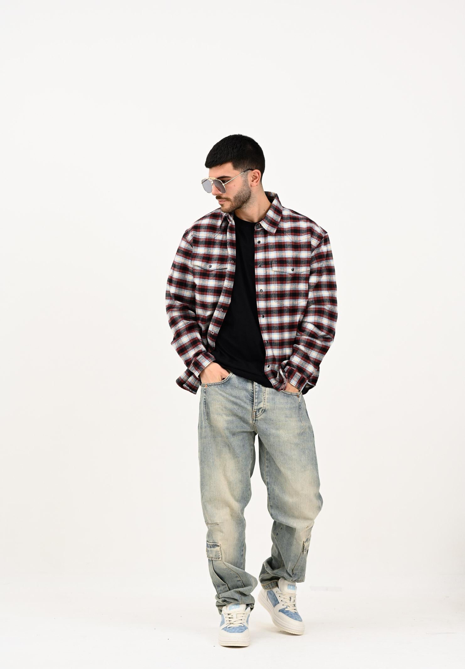 YES LONDON Jeans cargo in denim chiaro da uomo XJ3225 CA YES LONDON 