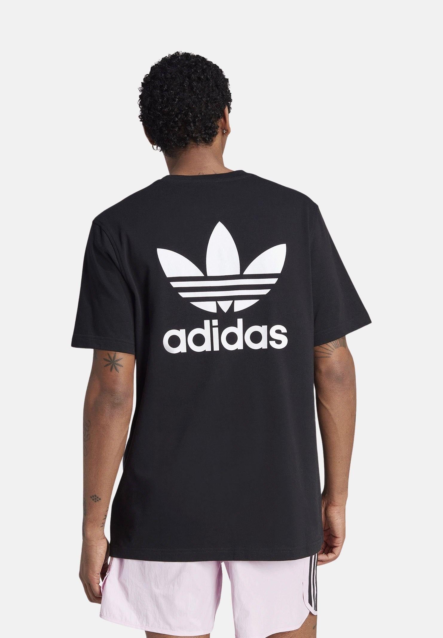 ADIDAS ORIGINALS T-shirt a manica corta Adicolor Classics Back+Front Trefoil Boxy nera da uomo II5760 . ADIDAS ORIGINALS 