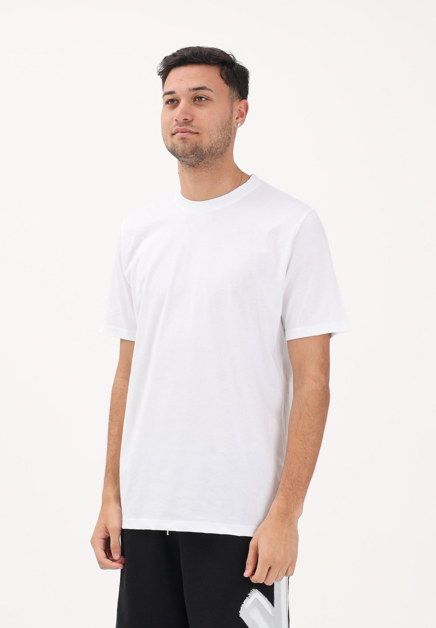 DISCLAIMER T-shirt a manica corta bianca da uomo con stampa sul retro 26EDS55535 BI DISCLAIMER 