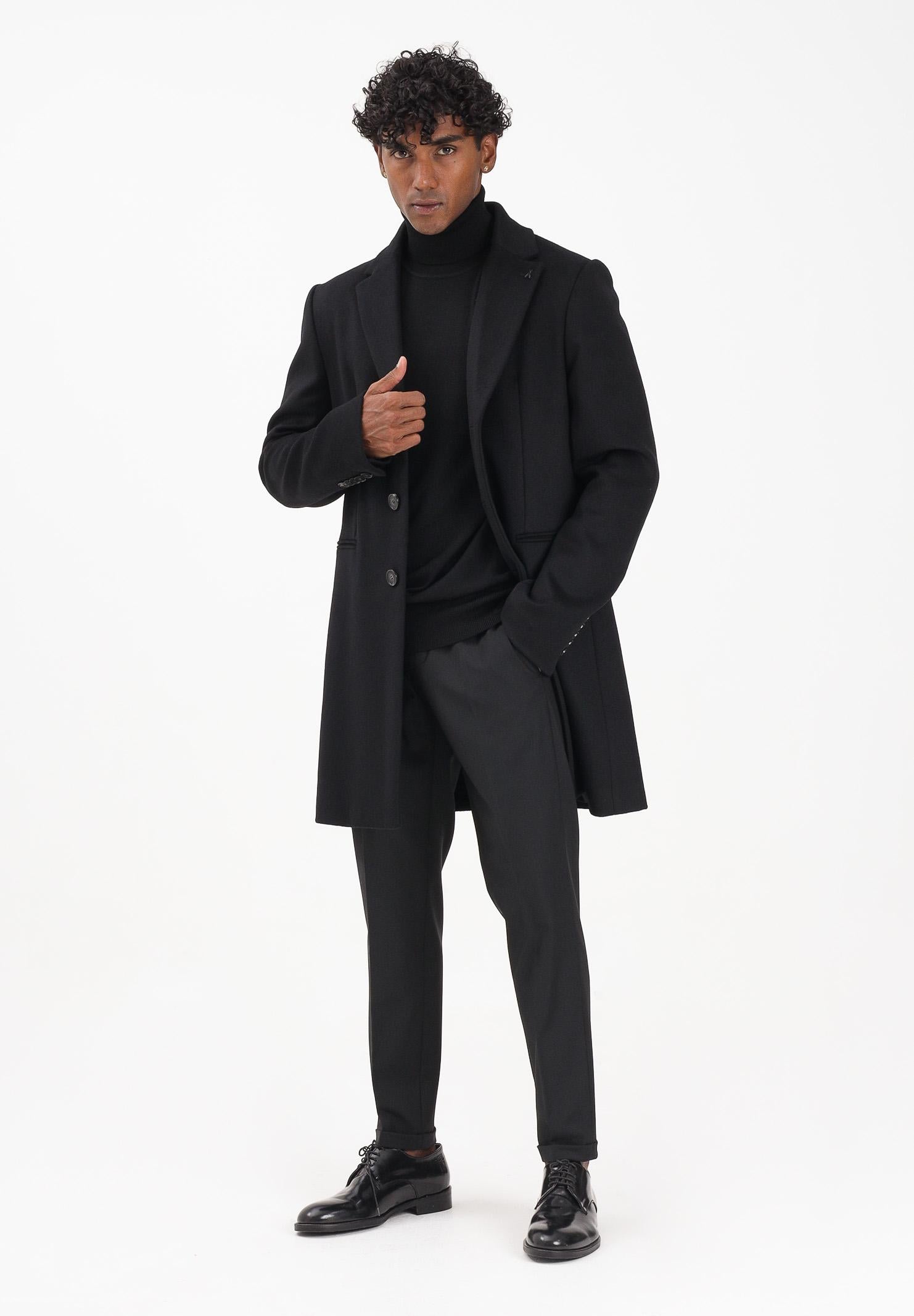 PATRIZIA PEPE Cappotto nero da uomo 5O0003A171 K103 PATRIZIA PEPE 