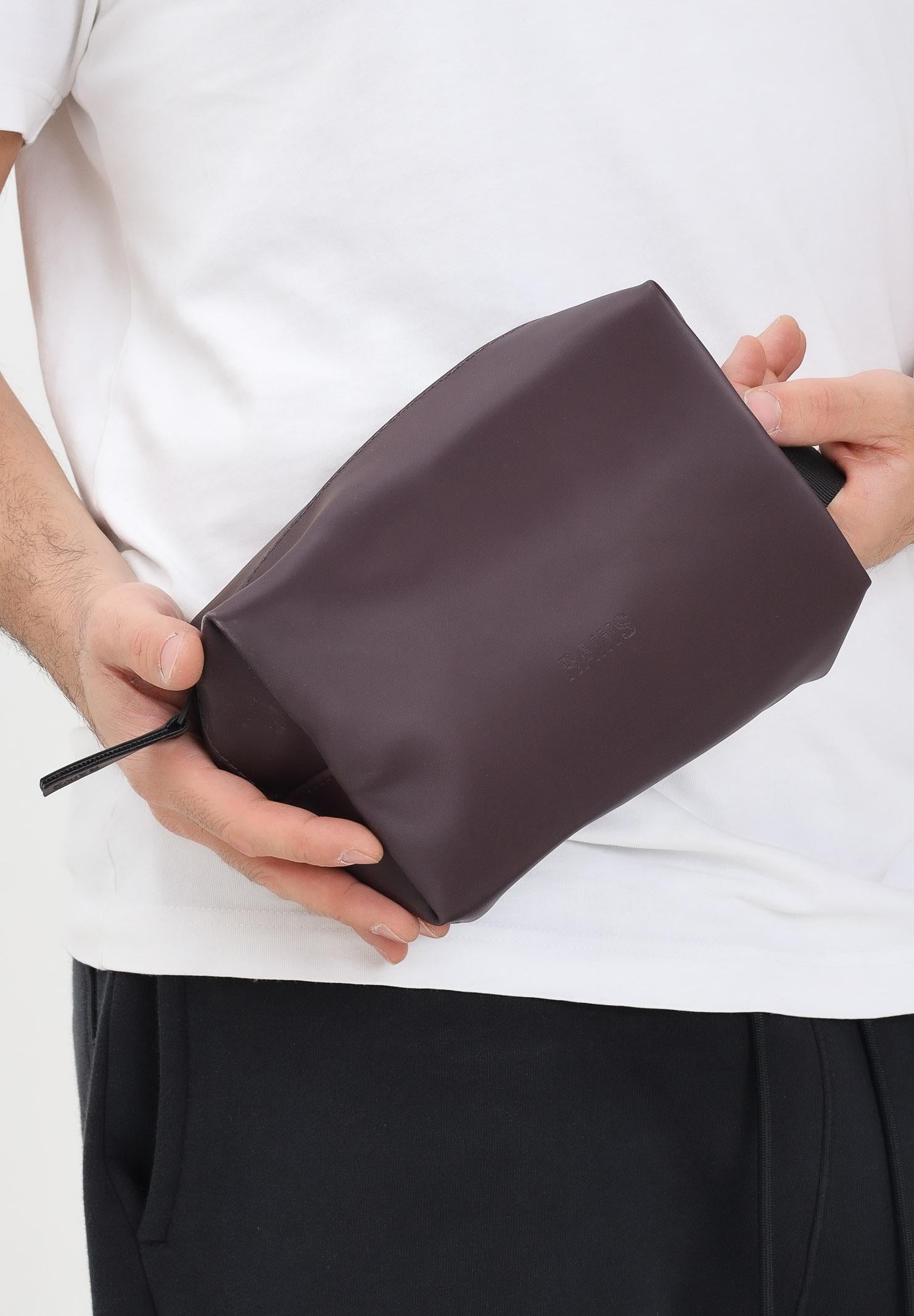 RAINS Pochette Wash Bag Small bordeaux per uomo e donna RA15580 DEP RAINS 