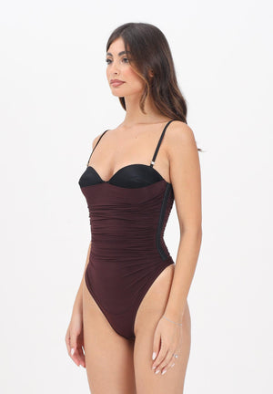 ELISABETTA FRANCHI Body bordeaux da donna con drappeggi<BR/> BO00456E2 EA4 ELISABETTA FRANCHI 