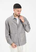 YES LONDON Camicia a manica lunga grigia da uomo XCM7221 BE YES LONDON 