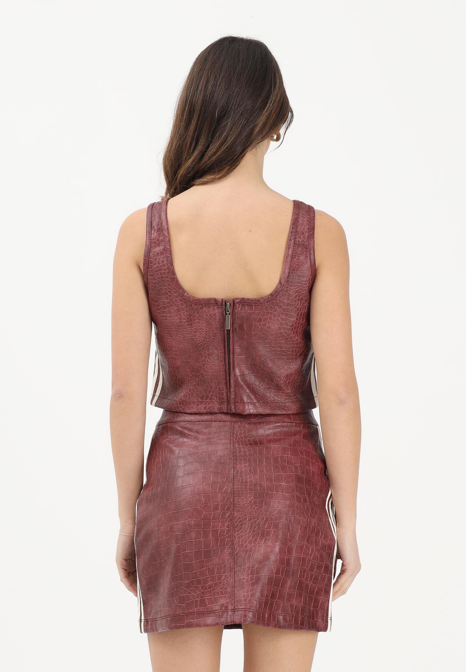 ADIDAS ORIGINALS Corpetto Pleather bordeaux da donna KD8786 . ADIDAS ORIGINALS 