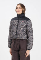 TOMMY JEANS Piumino Leopard Ripstop Relaxed Cropped nero da donna DW0DW219670HD  TOMMY JEANS 