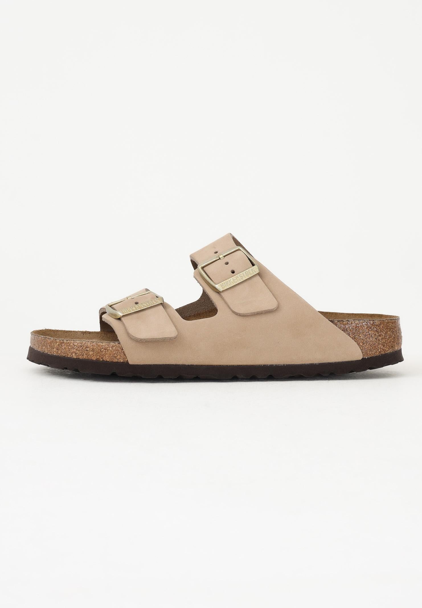 BIRKENSTOCK Ciabatte Arizona plantare morbido beige per uomo e donna 1019016 . BIRKENSTOCK 