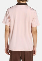 ADIDAS ORIGINALS Polo a manica corta ARCHIVE COLLAR ENGINEERED rosa e marrone da donna KE3580 . ADIDAS ORIGINALS 
