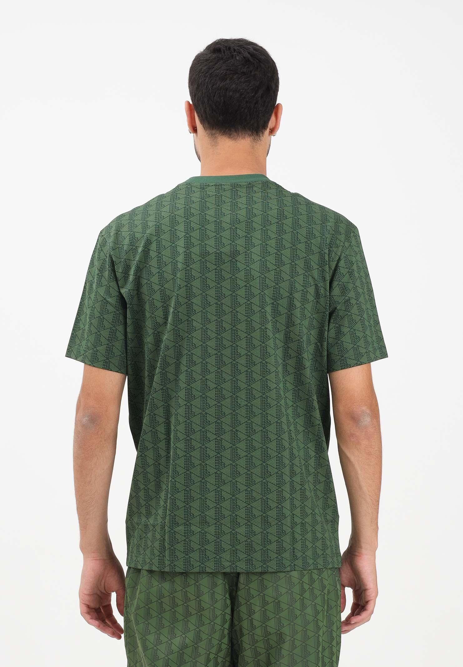 LACOSTE T-shirt a manica corta verde da uomo con monogramma TH5902 D1R LACOSTE 