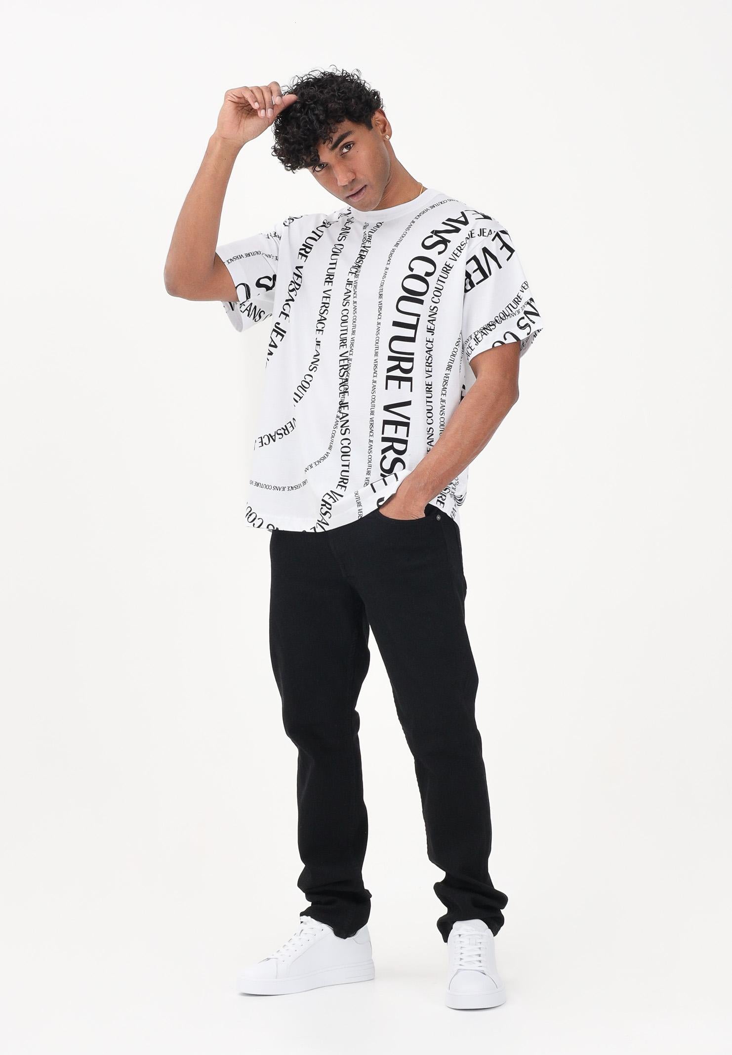 VERSACE JEANS COUTURE Jeans nero da uomo 80GAB5S0CDW00 909 VERSACE JEANS COUTURE 