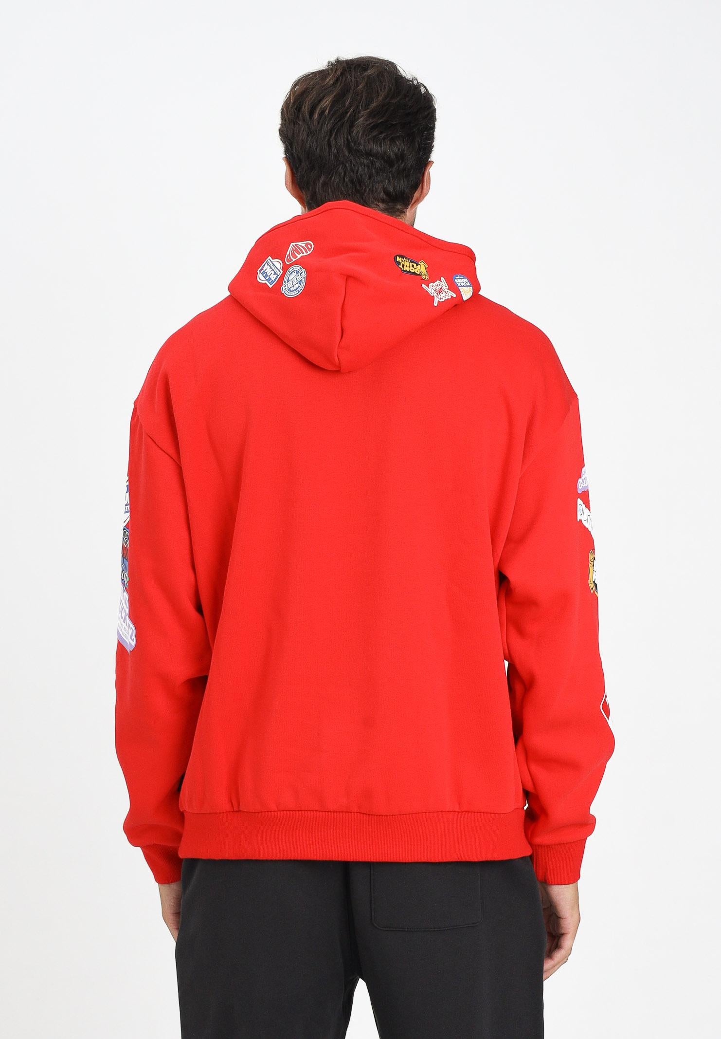 PUMA Felpa con cappuccio HooperHotline rossa da uomo 632827 01 PUMA 