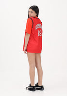 GCDS Abito corto rosso e arancio per donna, ragazze e bambine con stampa C1GJQB708J338 436O GCDS 