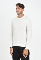 ARMANI EXCHANGE Maglioncino girocollo panna da uomo con motivo monogram XM000878AF11982 U0009 ARMANI EXCHANGE 