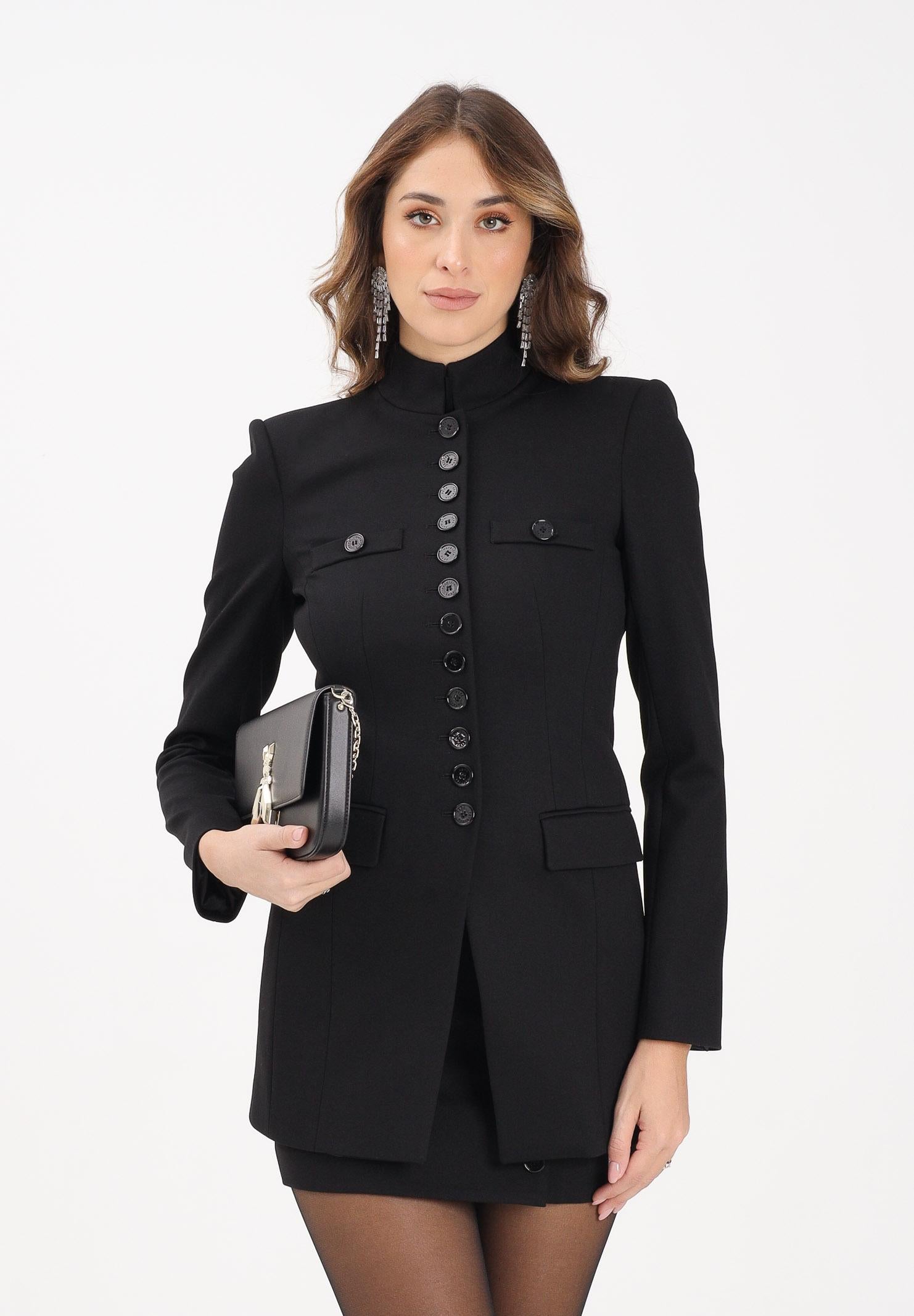 PATRIZIA PEPE Giacca officer Radical Rose nera da donna 8S0557A025 K103 PATRIZIA PEPE 