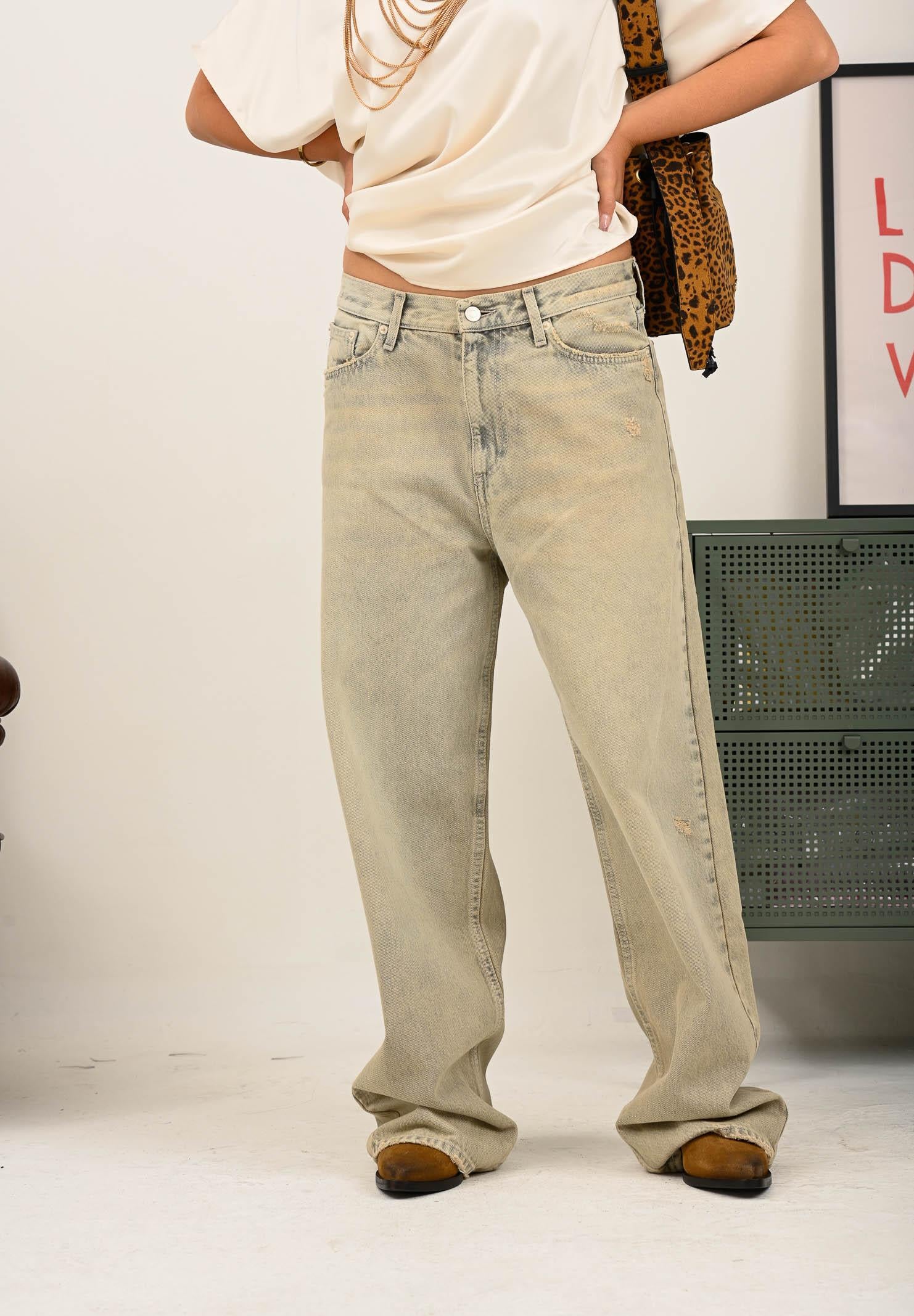 VICOLO Jeans Xenobia in denim vintage da donna DF5053 VU VICOLO 