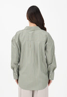 JDY Camicia a manica lunga verde da donna con sottili righe verticali 15359455 SE JDY 