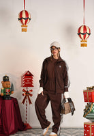 ADIDAS ORIGINALS Felpa con zip Adicolor Classics Firebird marrone da uomo KA0459 . ADIDAS ORIGINALS 