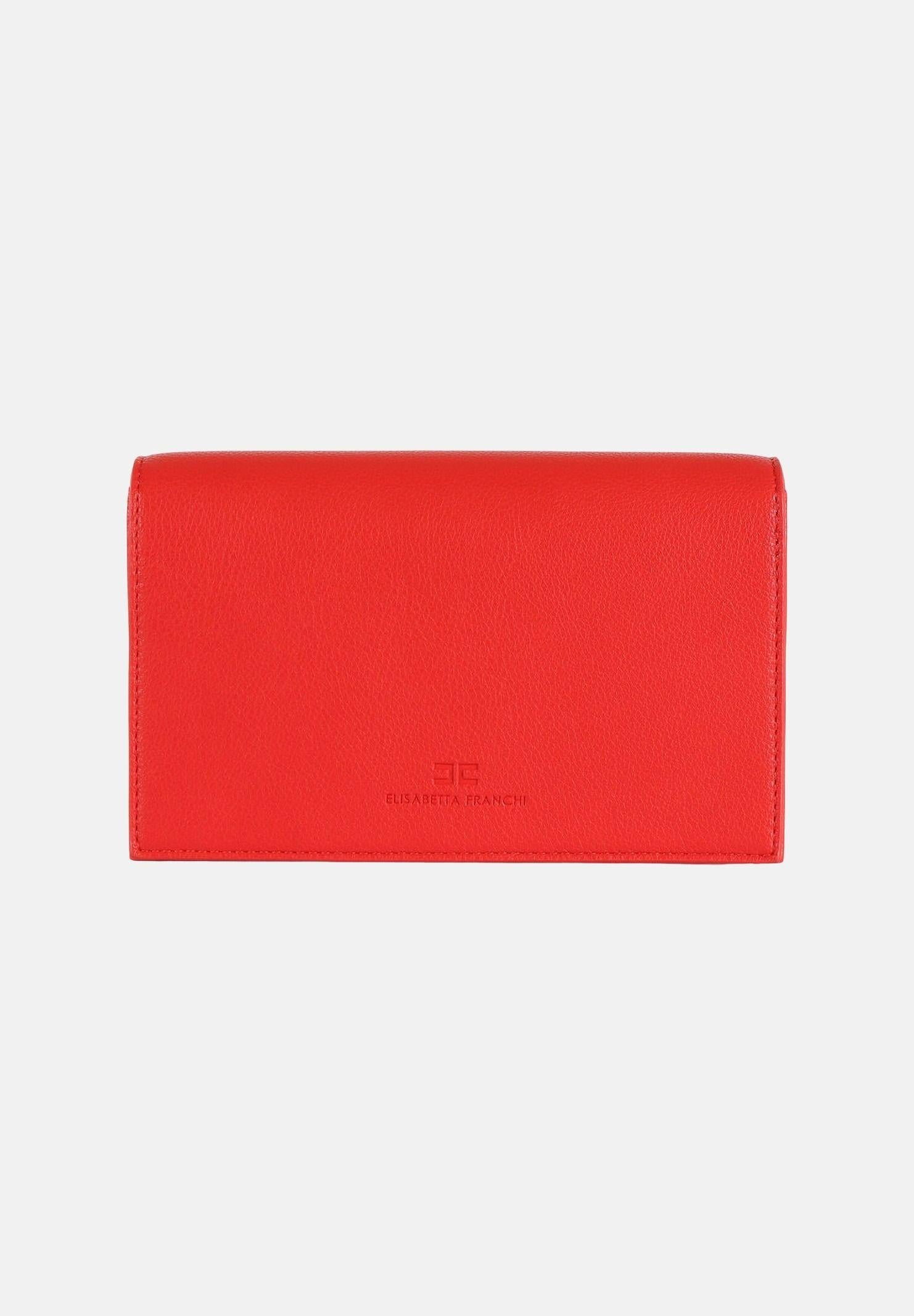 ELISABETTA FRANCHI Pochette rossa da donna con logo BS40A61E2 H85 ELISABETTA FRANCHI 