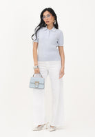 LACOSTE Polo a manica corta in maglia color polvere da donna AF0972 J2G LACOSTE 