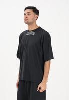 DISCLAIMER T-shirt a manica corta nera da uomo con logo al collo 26EDS55423 NE DISCLAIMER 