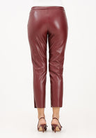 VICOLO Pantalone in ecopelle bordeaux da donna TF1737 BO VICOLO 