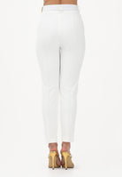 ELISABETTA FRANCHI Pantalone elegante bianco da donna con cintura PA13261E2 360 ELISABETTA FRANCHI 