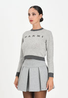 MARNI Maglioncino girocollo grigio per donna e bambina con logo M00993M00ML 0M923 MARNI 
