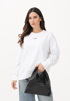 MAISON MARGIELA Felpa girocollo bianca per donna, ragazzi e bambini con logo M61011MM04H M6100 MAISON MARGIELA 