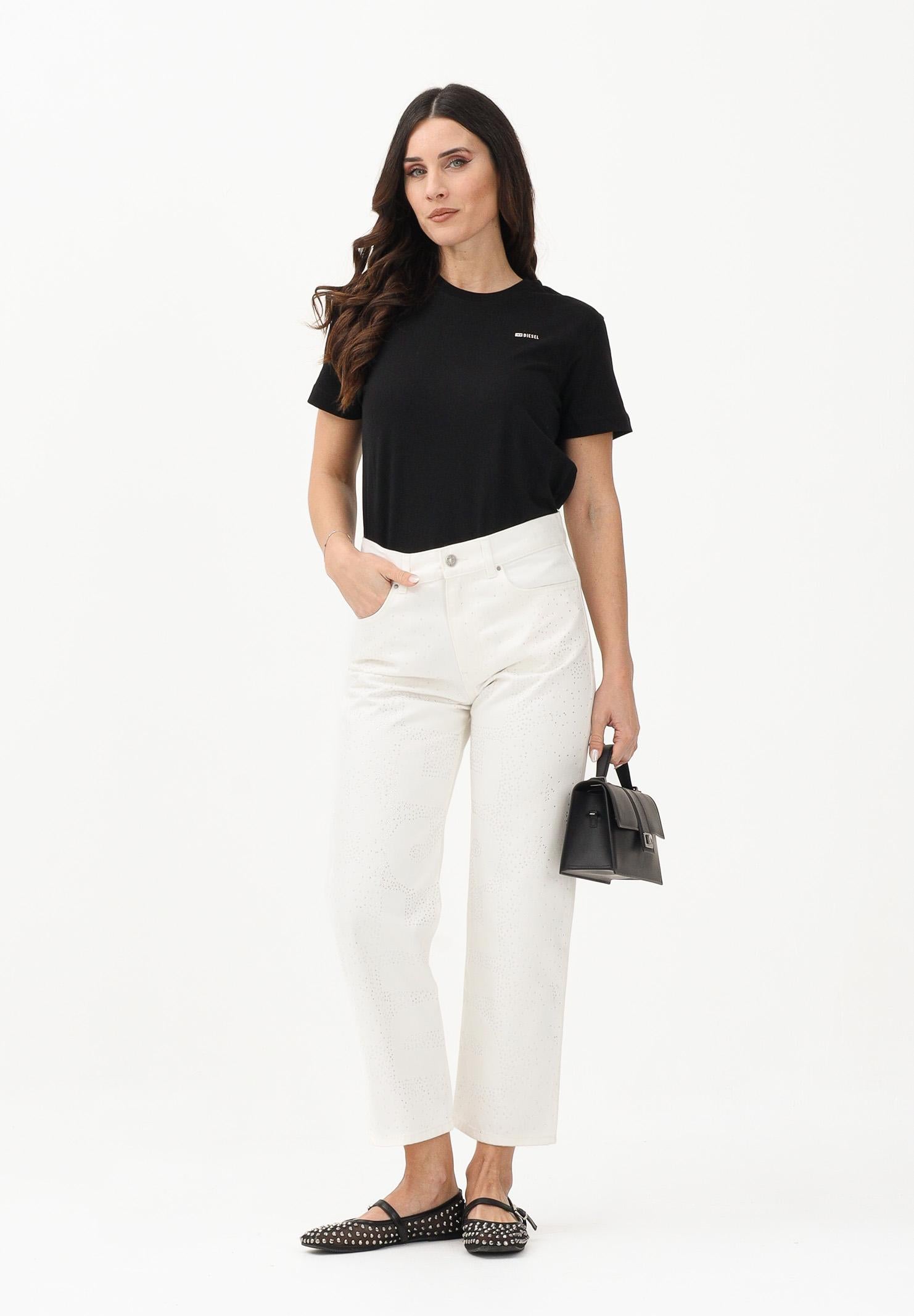 DIESEL Jeans in denim bianco per donna, ragazze e bambine con strass J00817KXBRP K141 DIESEL 