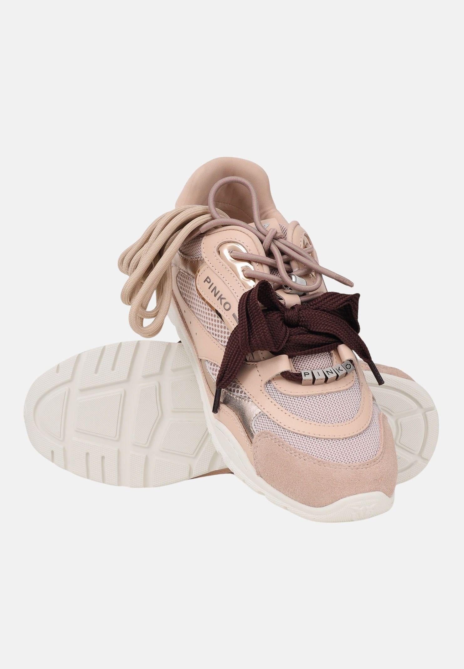 PINKO Sneakers rosa da donna con lacci doppi e applicazioni gioiello SS0185P020P26 P26 PINKO 