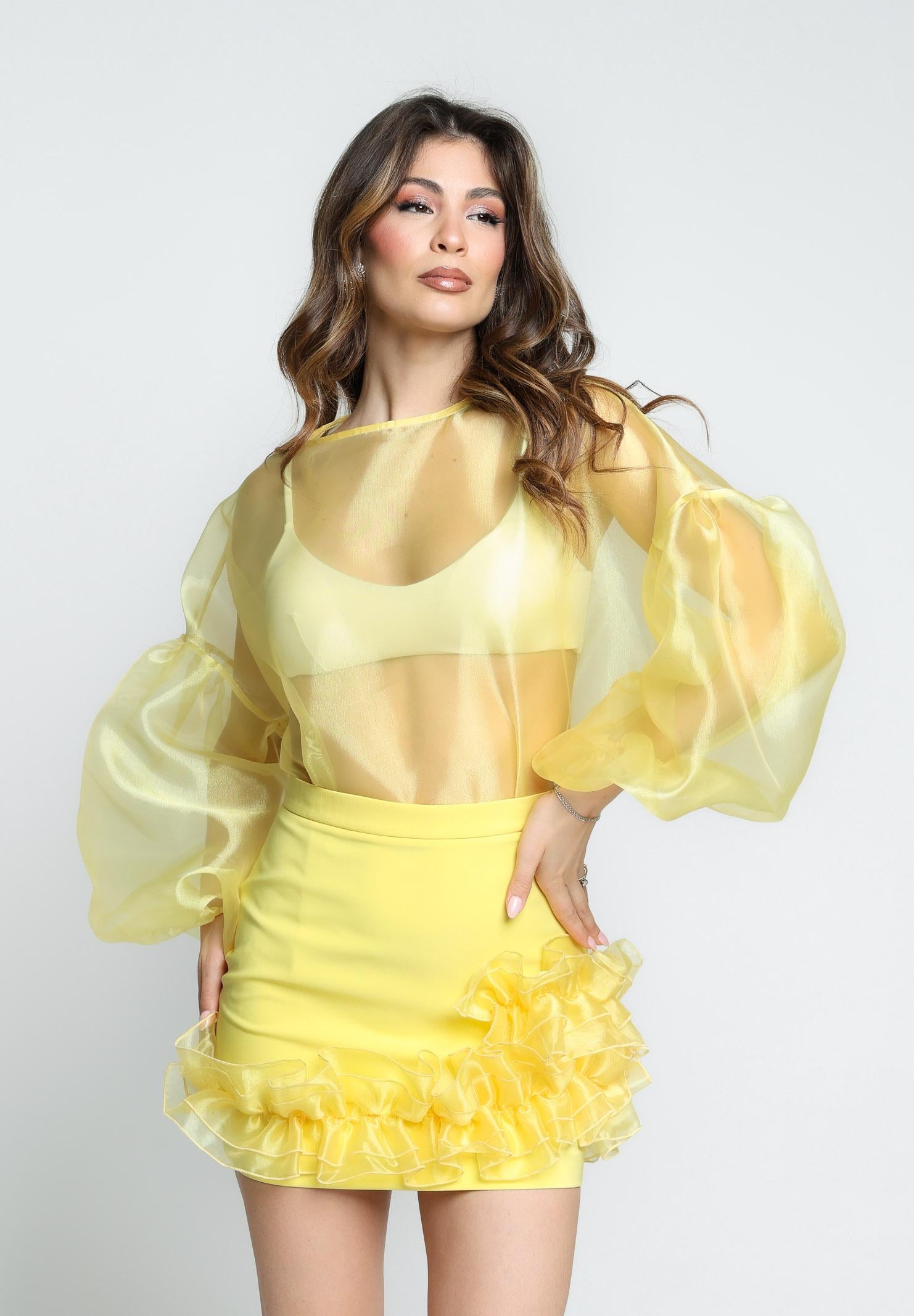 SANTAS Blusa LEMON PIE gialla da donna PV25015 GIALLO SANTAS 