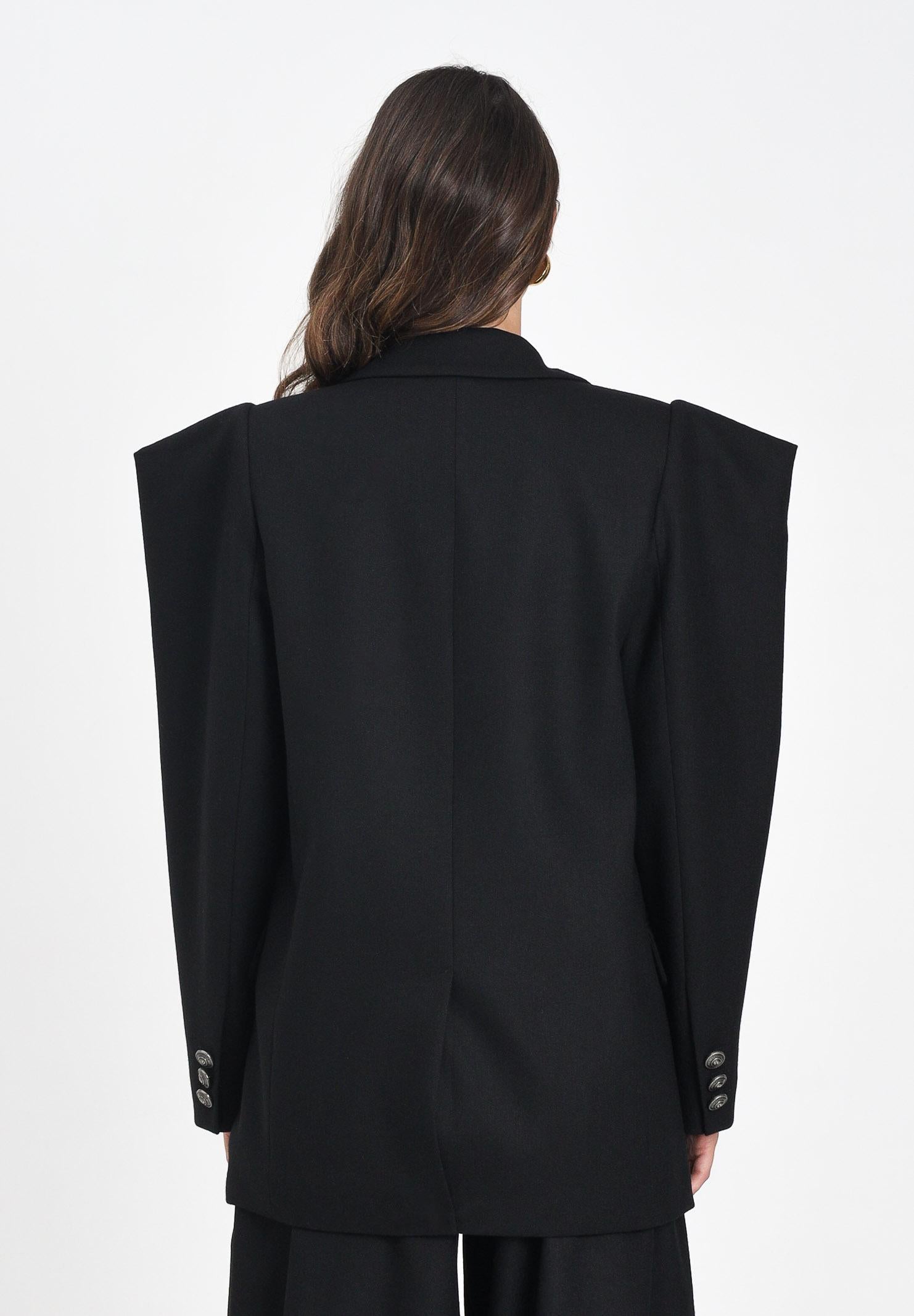 VERSACE JEANS COUTURE Giacca strutturata nera da donna 79HAQ705N0542 899 VERSACE JEANS COUTURE 