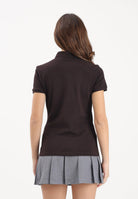 LACOSTE Polo a manica corta marrone da donna con logo PF5462 3LA LACOSTE 
