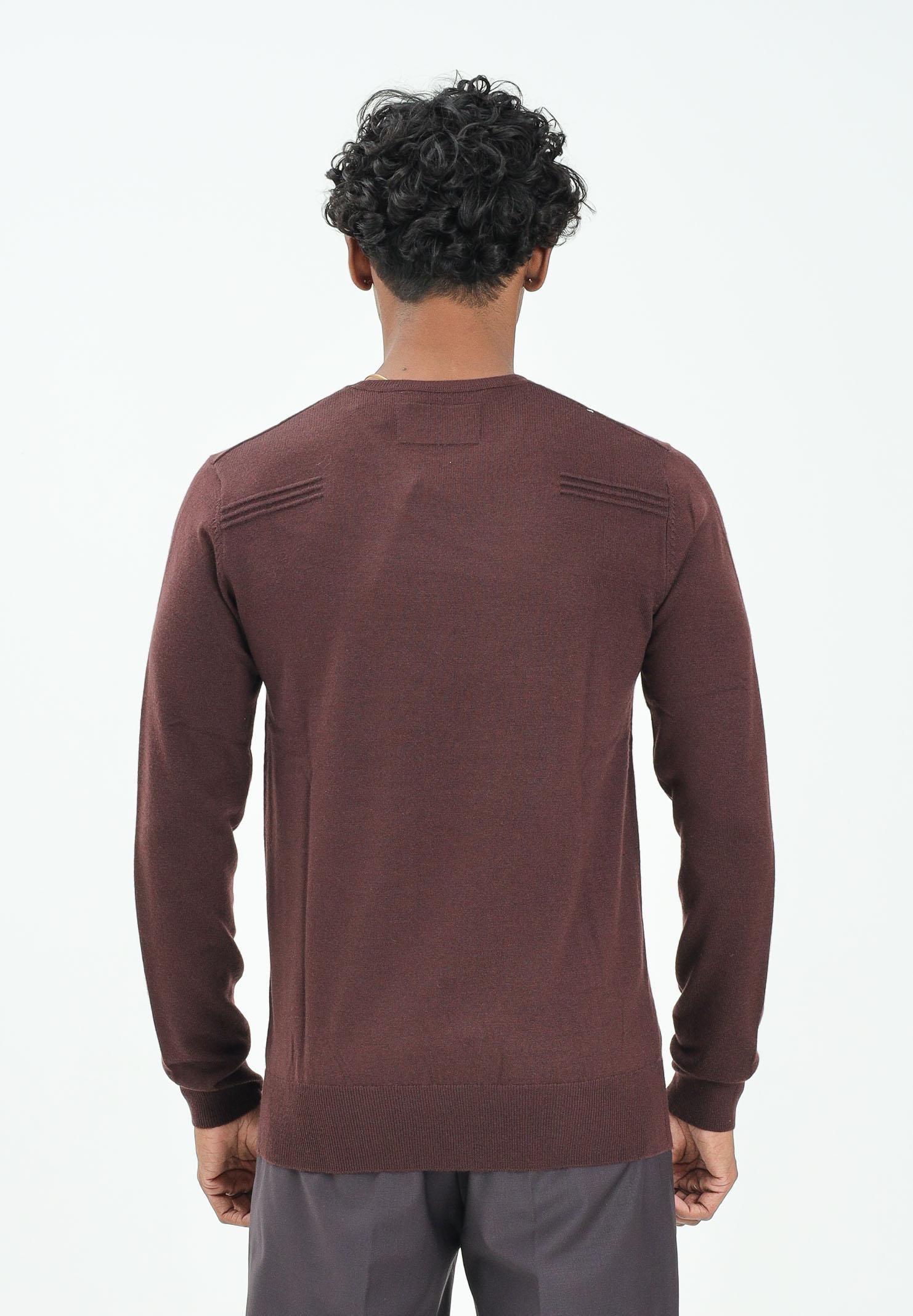 PATRIZIA PEPE Maglioncino girocollo color vino da uomo 5K0166K124 B867 PATRIZIA PEPE 