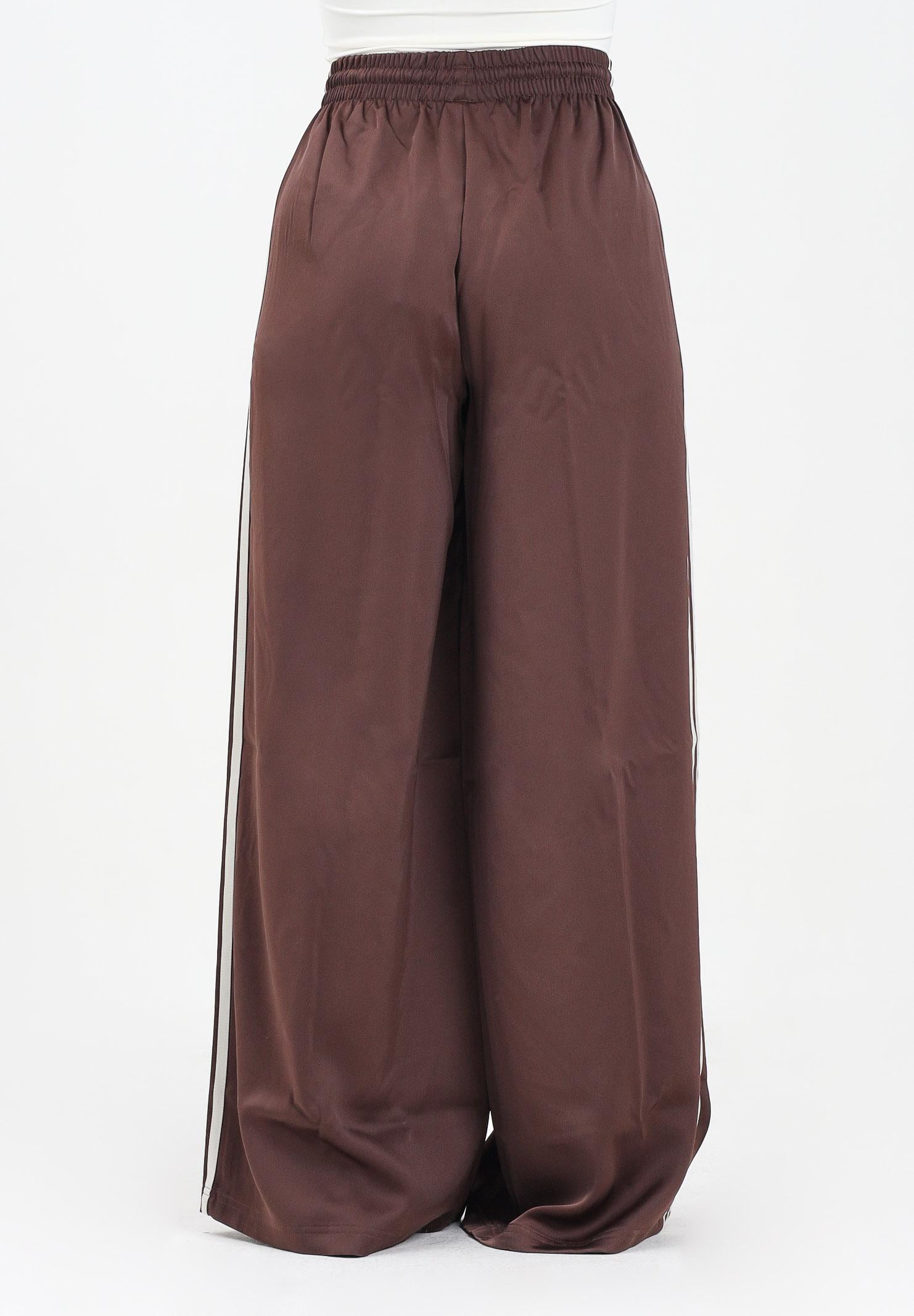 ADIDAS ORIGINALS Pantalone sportivo adicolor Satin Wide Leg marrone da donna KD2541  ADIDAS ORIGINALS 