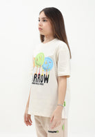 BARROW T-shirt a manica corta beige per donna, ragazzi e bambini con stampa S5BKJUTH068 013 BARROW 