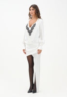 PINKO Abito corto bianco da donna con strascico 105660A1Y5 ZZ1 PINKO 