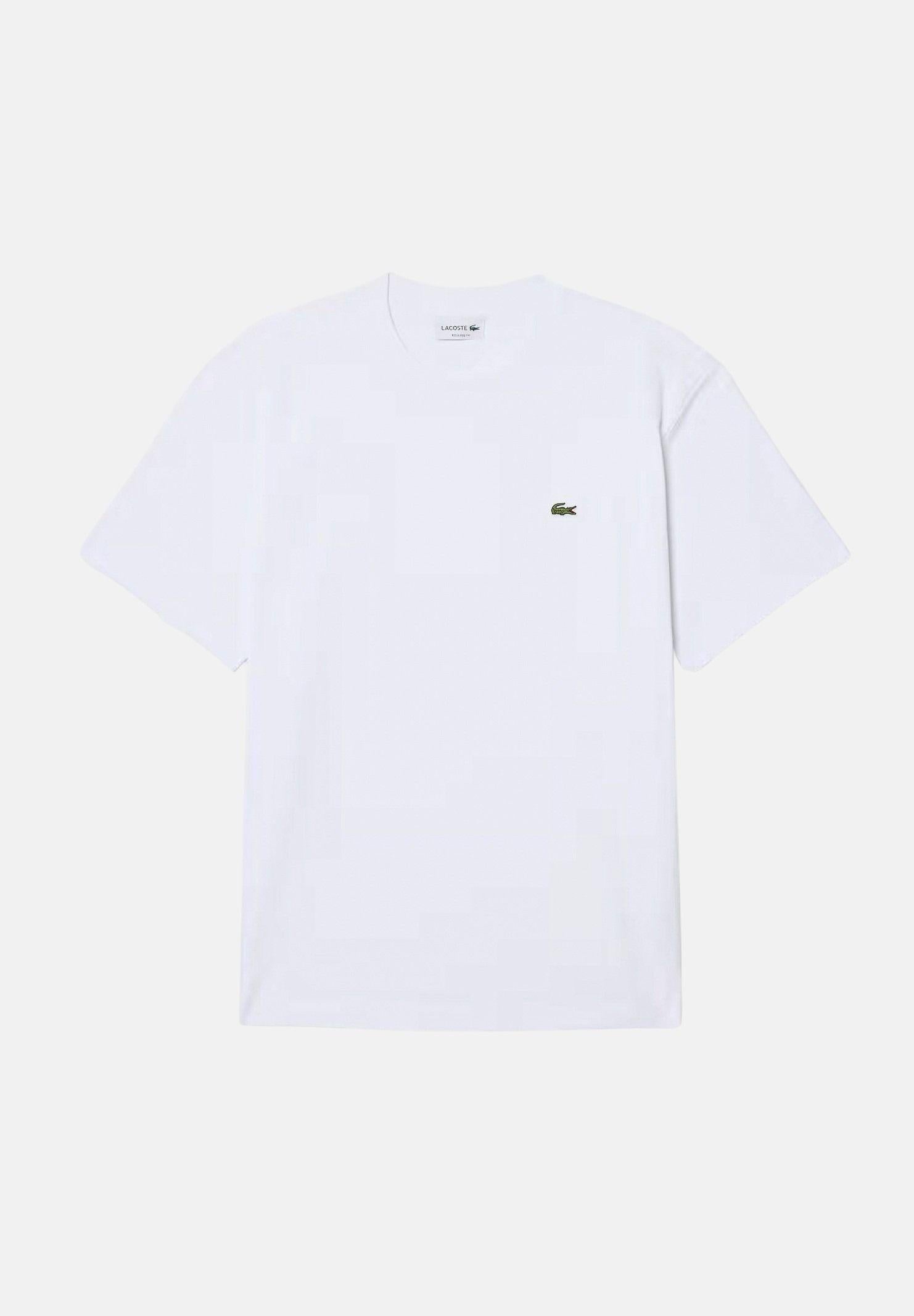 LACOSTE T-shirt Heavy Cotton Jersey, colore brand White corrispondente al bianco, da uomo. TH0876 001 LACOSTE 