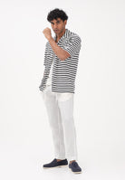 SELECTED HOMME Camicia a manica corta bianca e blu da uomo con motivo a righe 16100463 SKCA SELECTED HOMME 