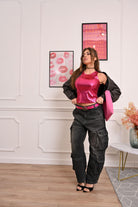 DIESEL Jeans cargo Dfish-Cargo-S-J in denim nero J02155KXBNE K02 DIESEL 