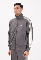 ADIDAS ORIGINALS Felpa con zip Firebird grigia e panna da uomo KE1645 . ADIDAS ORIGINALS 