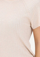 JDY Maglia girocollo beige da donna in filo 15334641 CLDAWGO JDY 