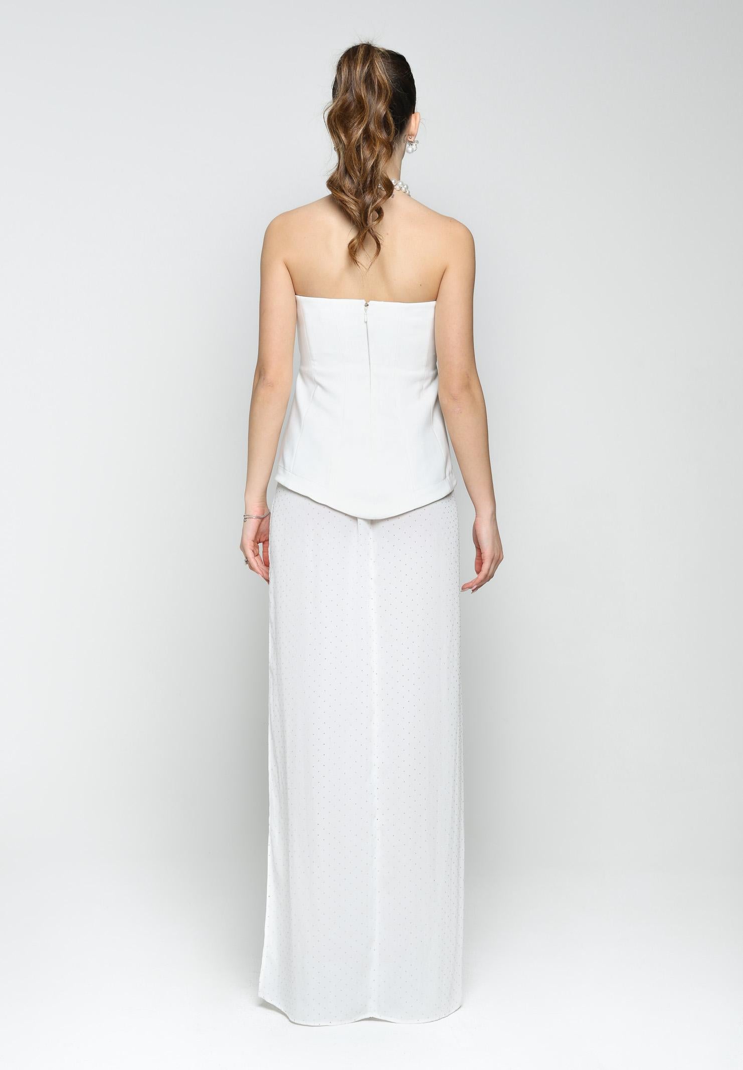 SANTAS Abito lungo CREAM bianco da donna PV25020 BIANCO SANTAS 