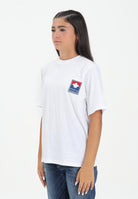 DSQUARED2 T-shirt a manica corta bianca per donna, ragazzi e bambini con logo patch DQ2992D0ACD DQ100 DSQUARED2 