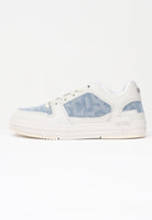 GCDS Sneakers panna per uomo e donna con inserti in denim chiaro GCD1011 460 GCDS 