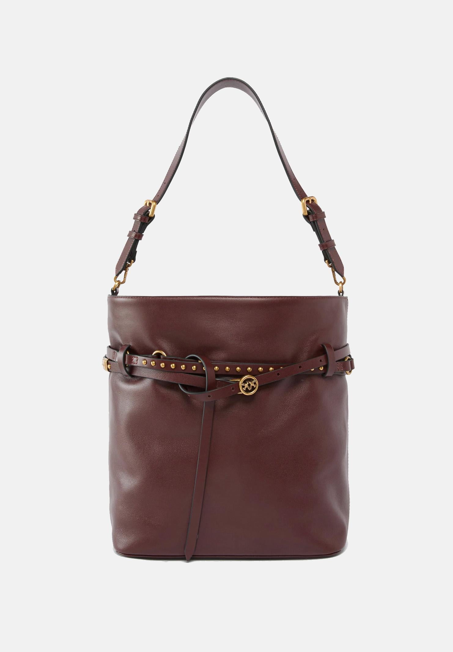 PINKO Borsa a spalla Bucket Belt burgundy da donna 106339A0QO R49Q PINKO 