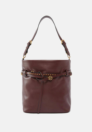 PINKO Borsa a spalla Bucket Belt burgundy da donna 106339A0QO R49Q PINKO 