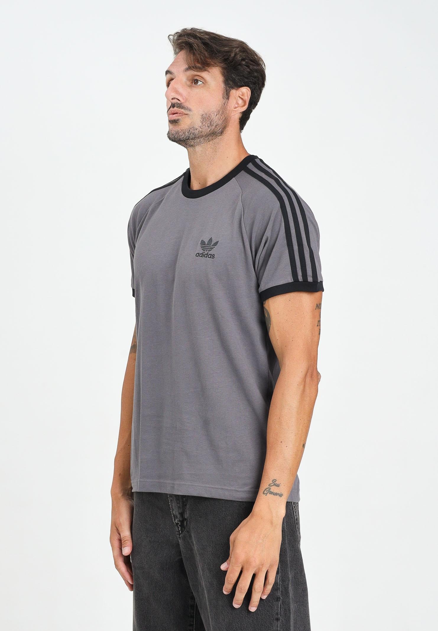 ADIDAS ORIGINALS T-shirt a manica corta Adicolor Classics 3-Stripes grigia da uomo JY1373  ADIDAS ORIGINALS 