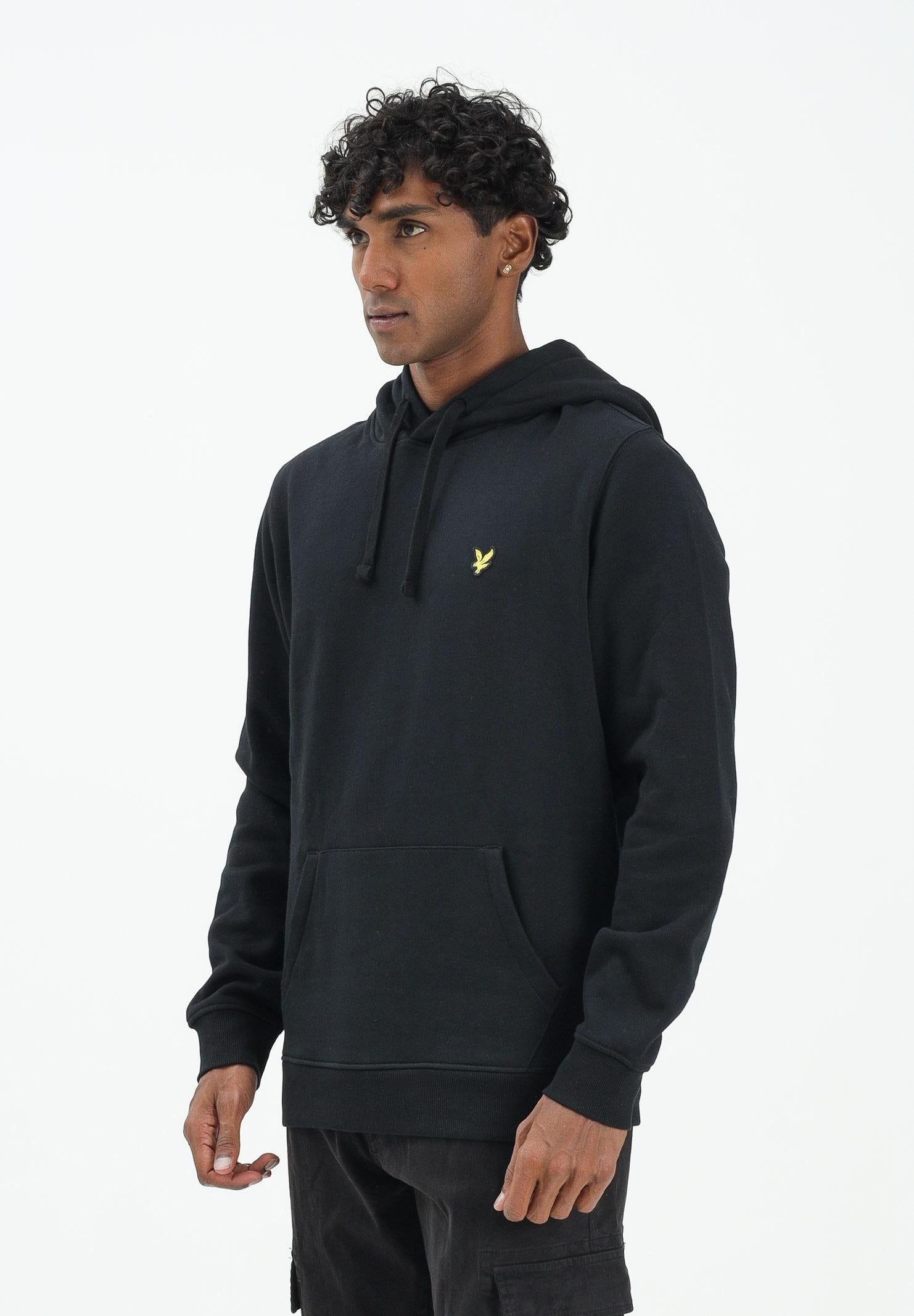 LYLE & SCOTT Felpa con cappuccio nera da uomo ML1139V Z865 LYLE & SCOTT 