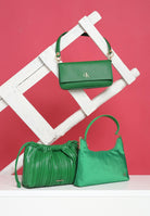 CALVIN KLEIN Borsa a spalla verde da donna con logo LV04K3161G 0K6 CALVIN KLEIN 