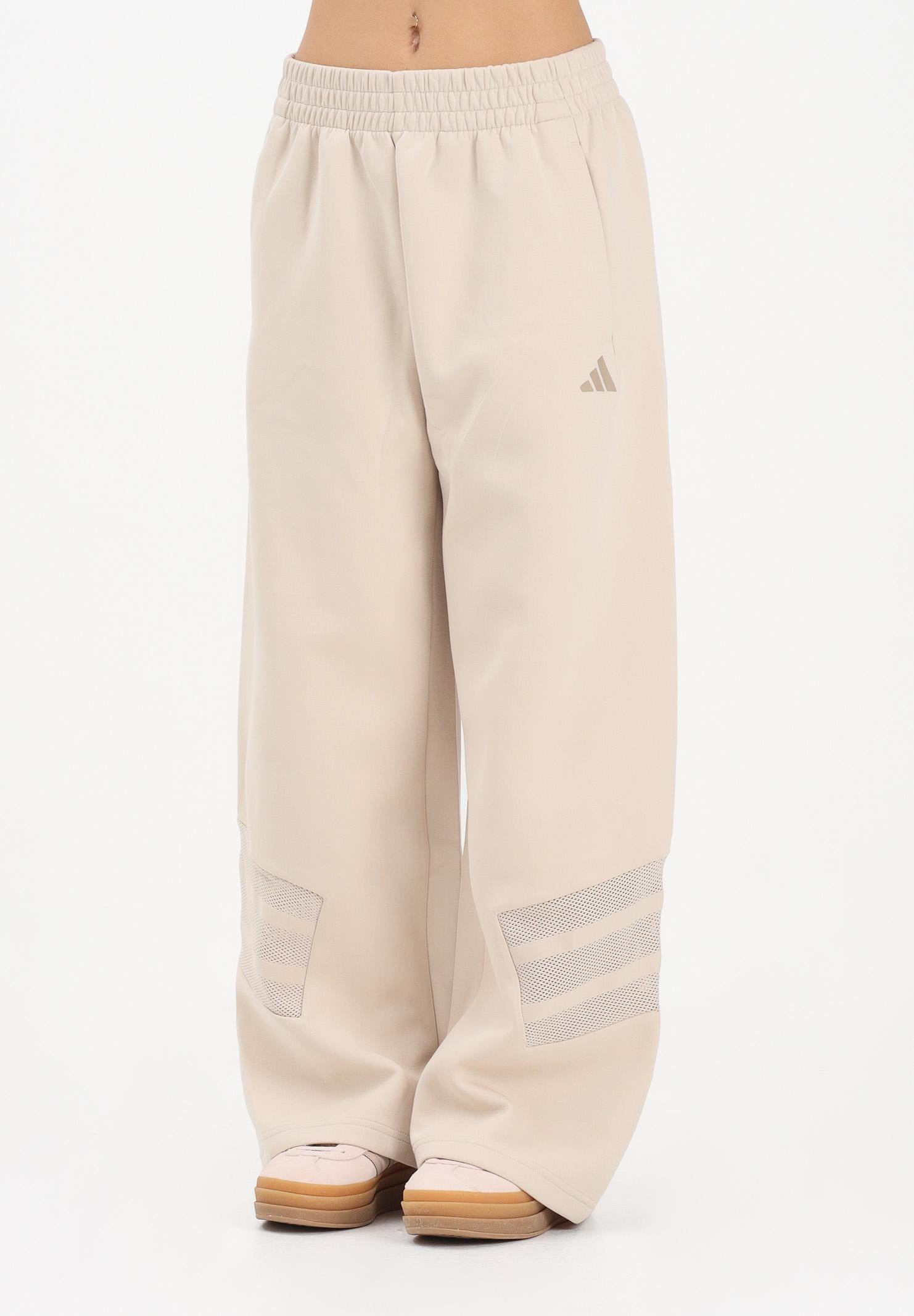 ADIDAS PERFORMANCE Pantalone sportivo Future Icons Three Stripes Open-Hem beige da donna KB4228 . ADIDAS PERFORMANCE 